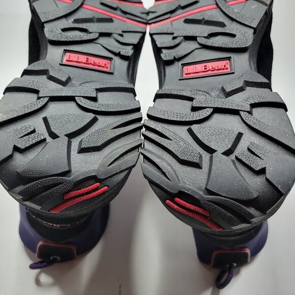 LL Bean Thinsulate Flex & Cushion Slip On Winter Snow Boots Black Suede Men's 8 - Picture 7 of 10